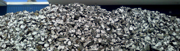 A pile of ferrochrome